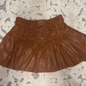 Peach Love California boutique faux leather skirt